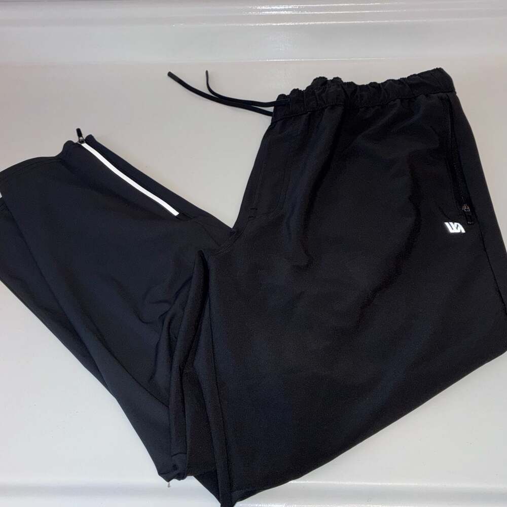 VRST Black Lightweight Athletic Workout Joggers With Ankle Zippers Men Size XL